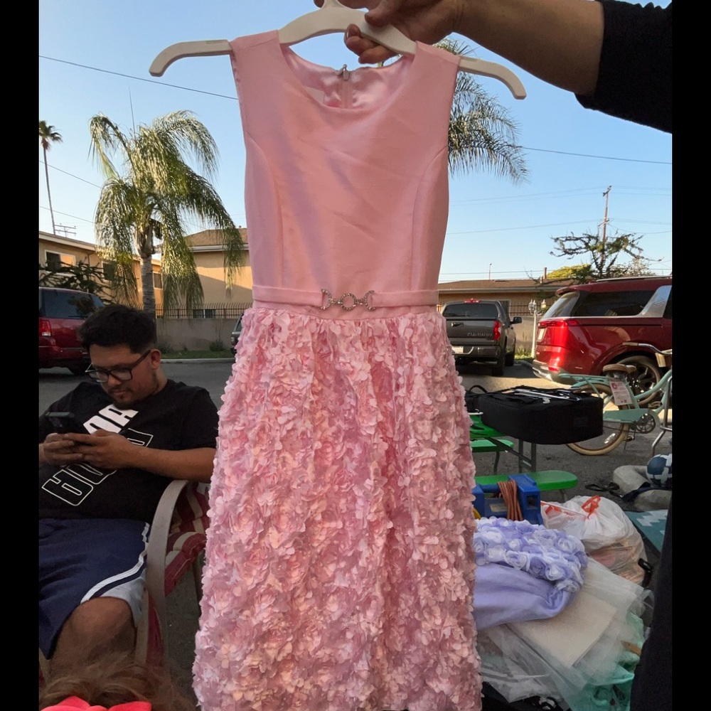 Pink floral dress